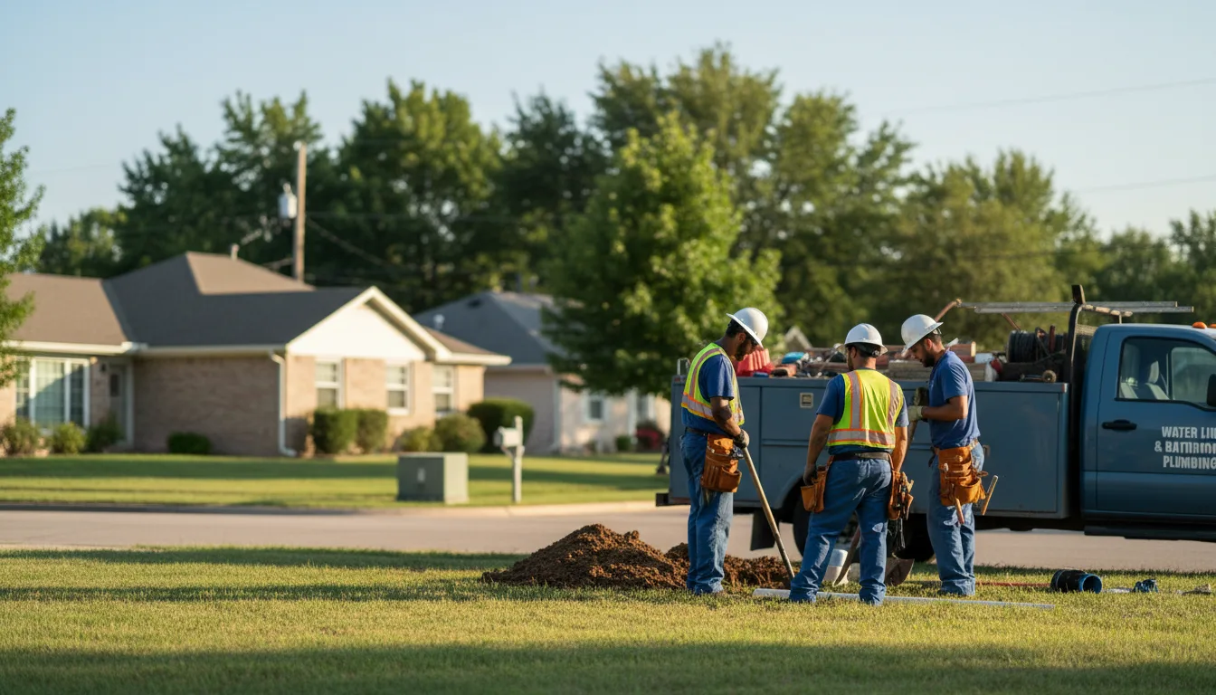 Residential water line and bathroom plumbing service in East Thermopolis, WY